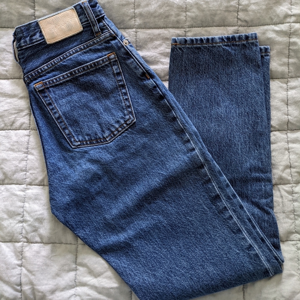 ❗️DONATING SOON ❗️ Everlane 90s Cheeky Jean Deep Atlantic Size 23